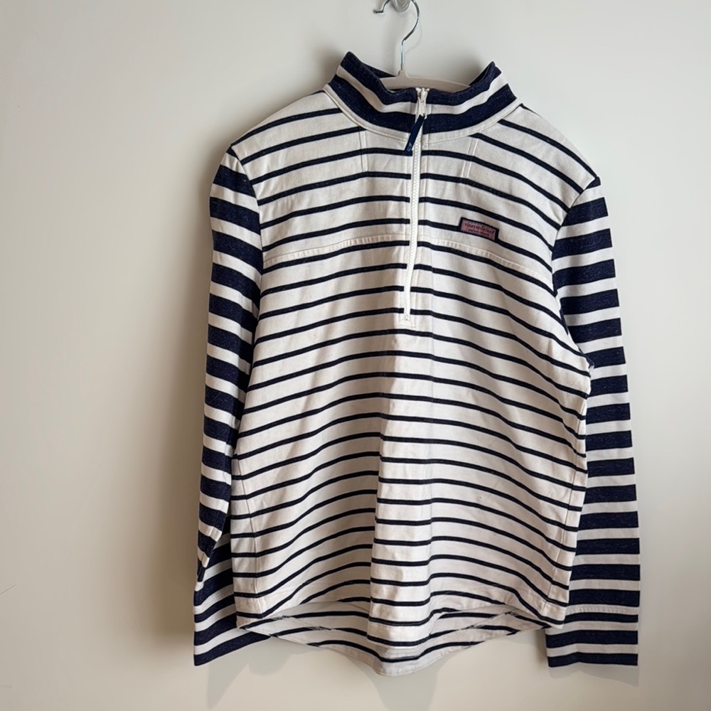 Vineyard Vines Striped Half-Zip Pullover